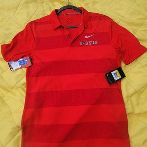 New Nike Ohio State Polo Dri-fit shirt with tags Size Large